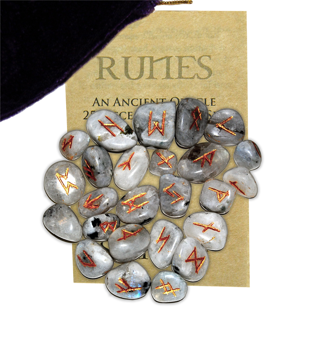 Rainbow Moonstone Rune Set