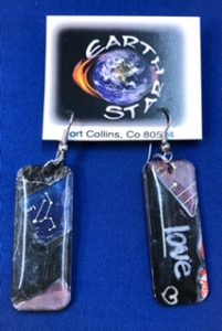 Space man Collage Earrings