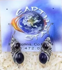 Amethyst/Garnet Earring