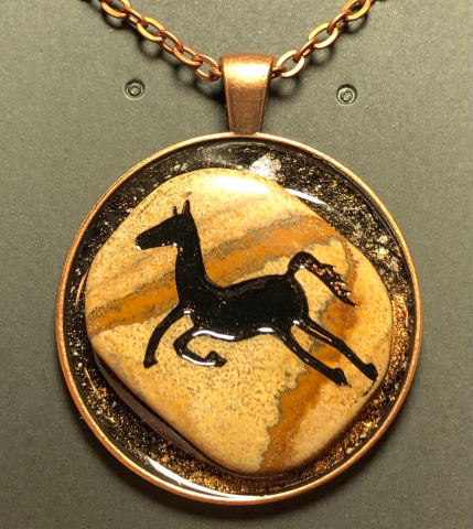 Jasper Horse Pendant 