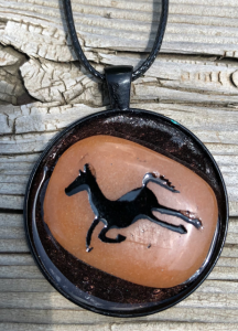Agate Horse Pendant