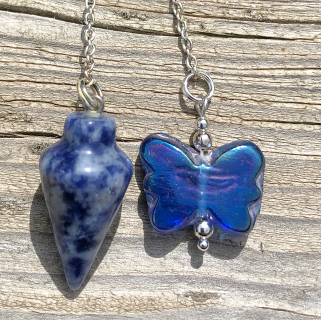Sodalite Pendulum With Butterfly Charm