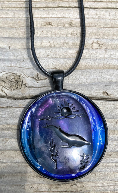 Fluorite Whale Pendant